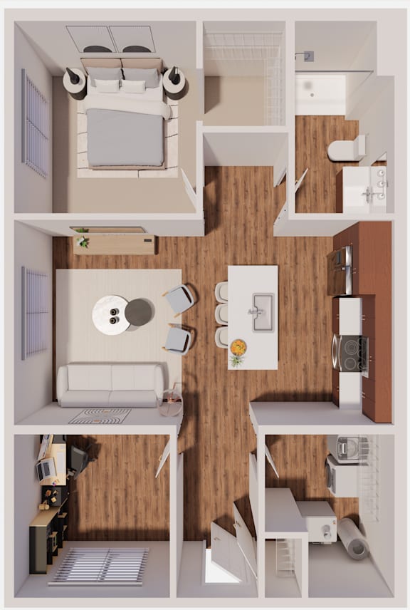 C1 Floor Plan at The Landing at Hub City, Wisconsin, 53073