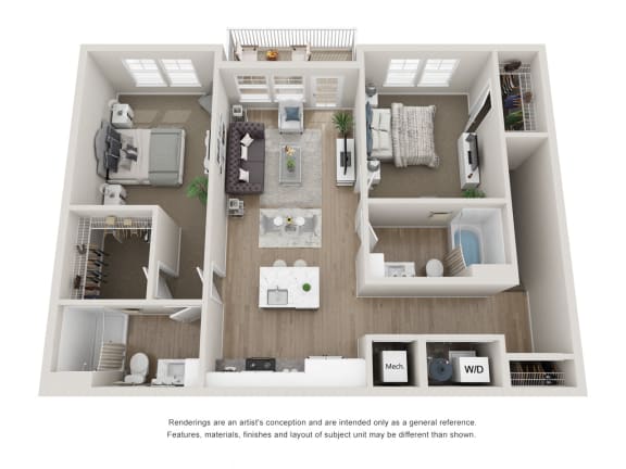 2 Bedroom, 2 Bathroom with Garage at The Locklyn Apartments