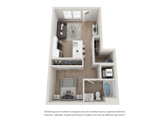 Deluxe Studio Apartment at The Locklyn Apartments