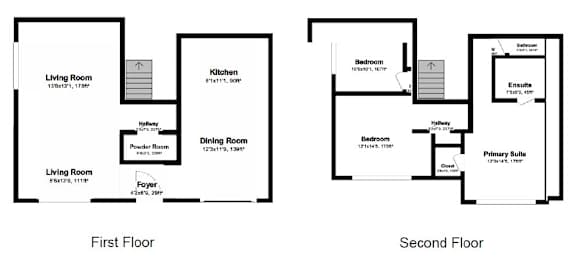 3 Bed 2 Bath Floor Plan at Walnut Grove, Novato, 94947