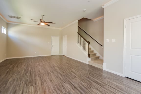 Spacious Living Area with Luxury Laminate Wood Flooring