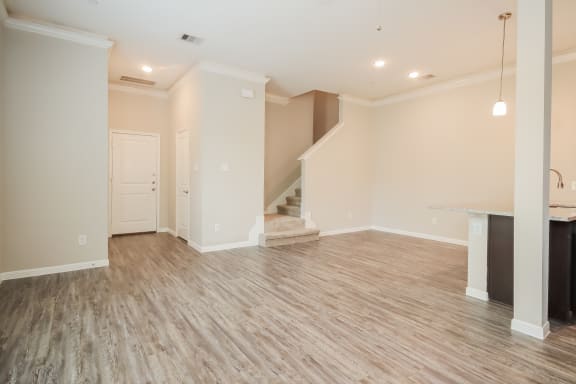 Spacious Living Area with Luxury Laminate Wood Flooring