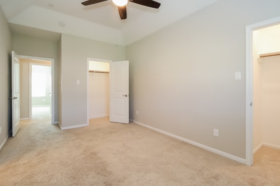 Spacious Bedroom with Ceiling Fan
