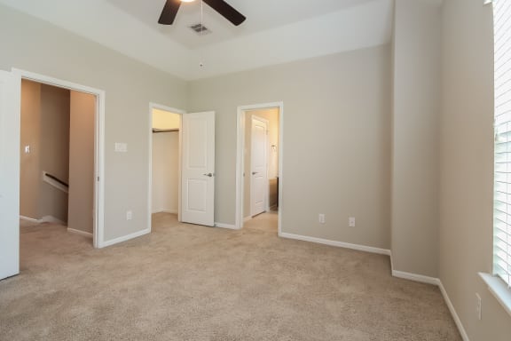 Spacious Primary Bedroom with Walk-In Closet and Double Vanity Bathroom