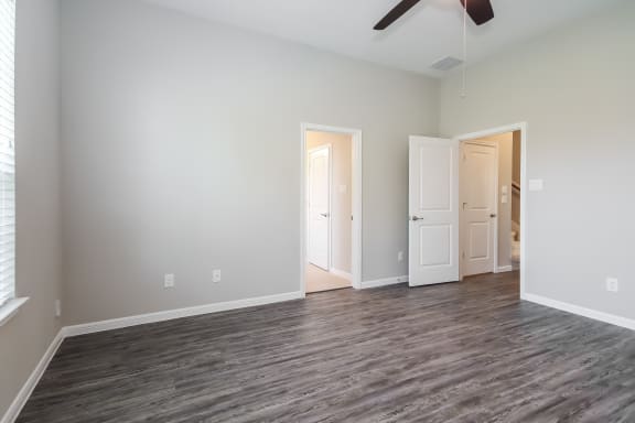 Spacious Bedroom with Ceiling Fan