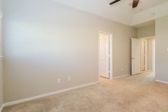 Spacious Bedroom with Ceiling Fan
