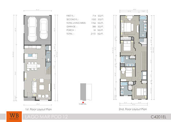 A floor plan for a property called Lago Mar Pod 12 shows the layout of the first and second floors.