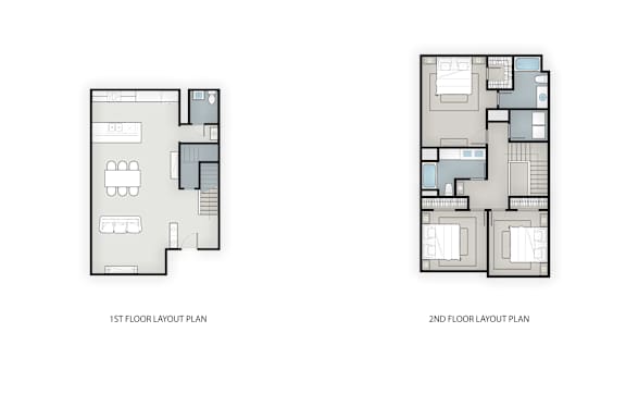 Two floor layout plans for a building.