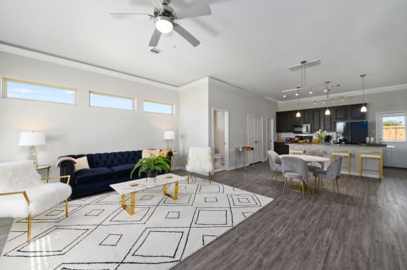 Living Room With Kitchen View at Bay Colony West, League City, TX, 77539