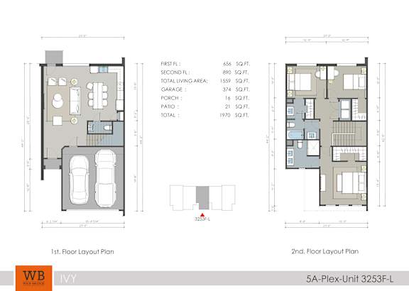 A floor plan for a 5A-Plex-Unit 3253F-L shows the layout for the first and second floors.