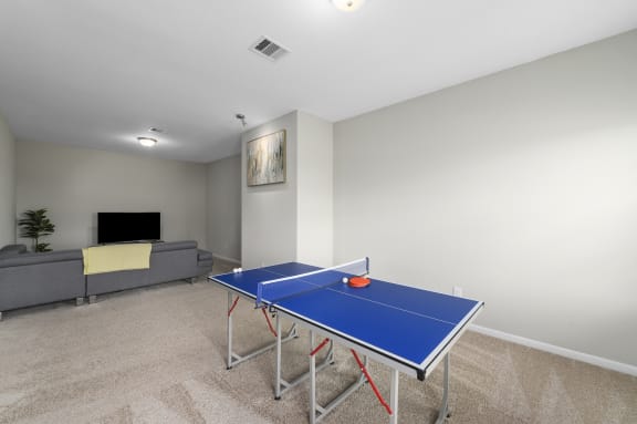 furnished game room with ping pong table at the preserve at greatstone