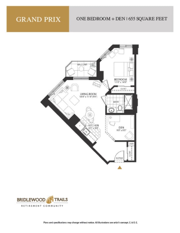 a floor plan of a bedroom apartment