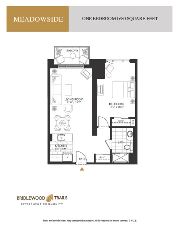 a floor plan of a bedroom apartment