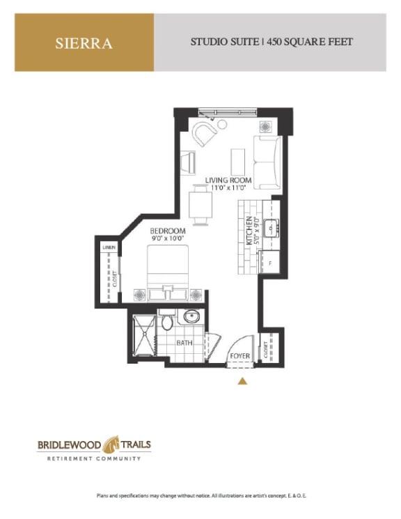 a floor plan of a bedroom apartment