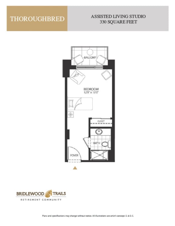 a floor plan of a bedroom apartment