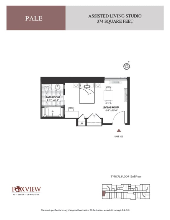 a floor plan of a bedroom apartment