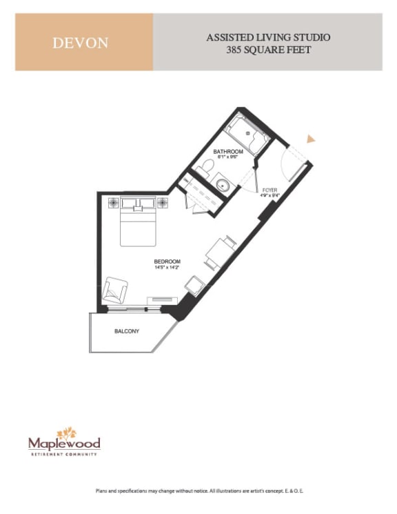 a floor plan of a bedroom apartment