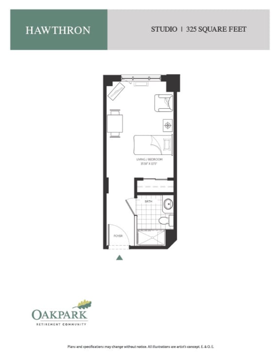 a floor plan of the studio
