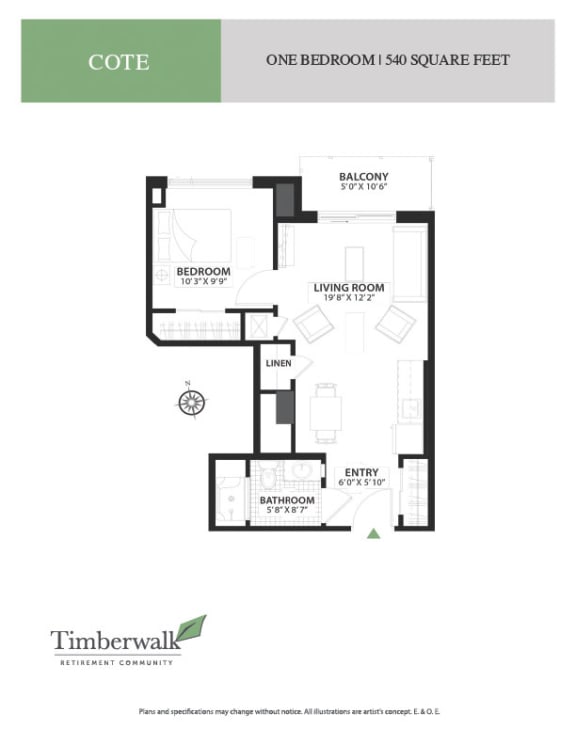 a floor plan of a bedroom apartment