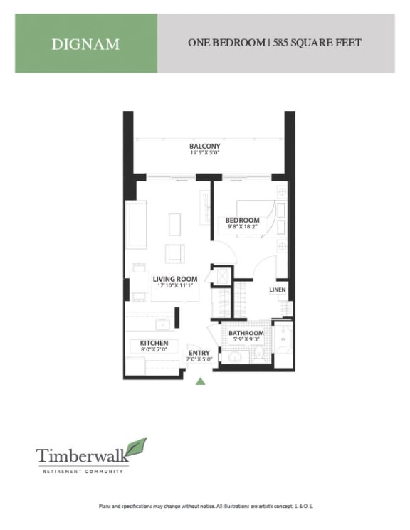 a floor plan of a bedroom apartment