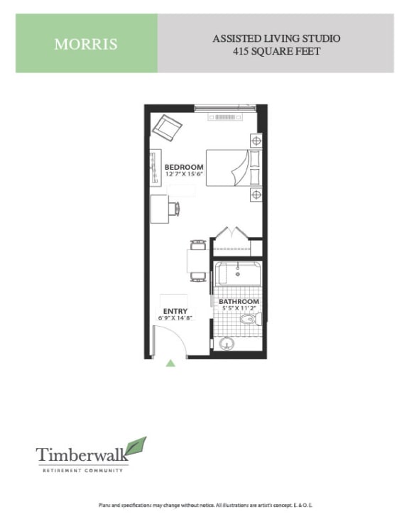 a floor plan of a bedroom apartment