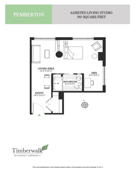 a floor plan of the apartment