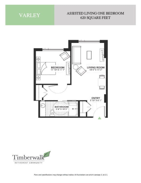 a floor plan of a bedroom apartment