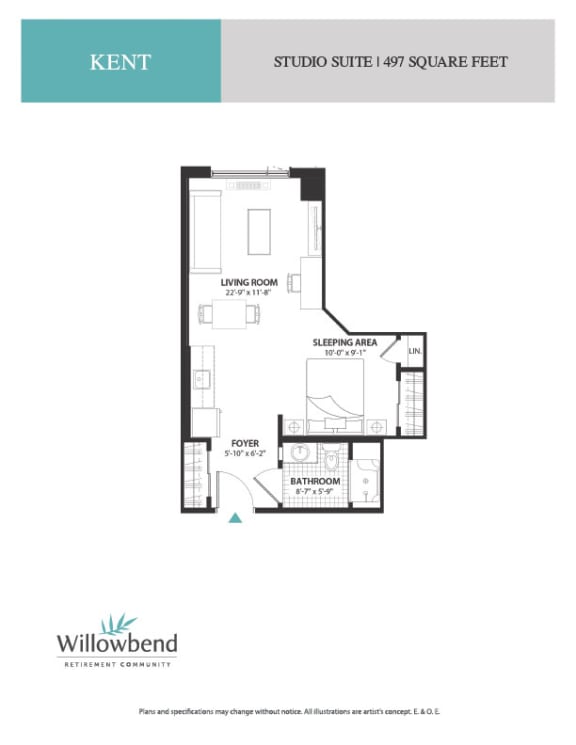 a floor plan of the willow bend apartments
