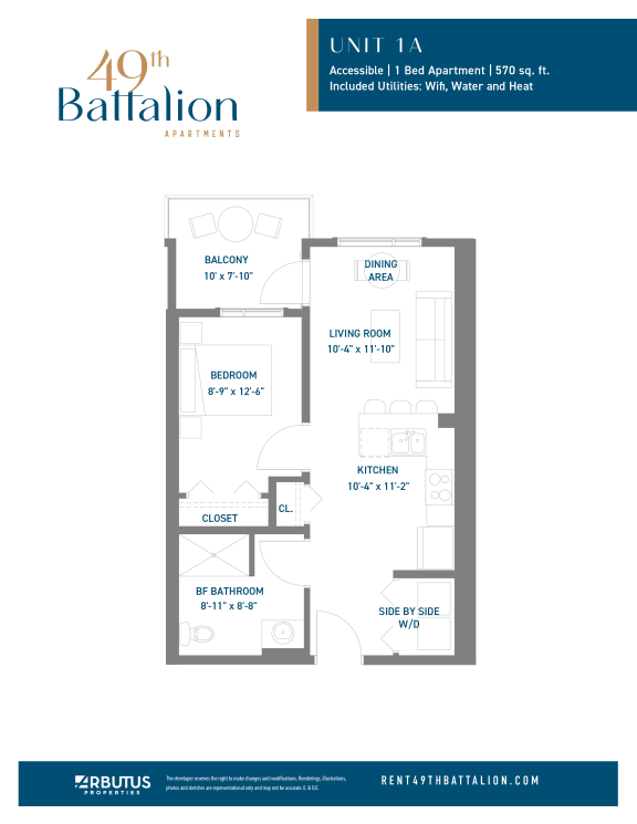 a floor plan of a bedroom apartment