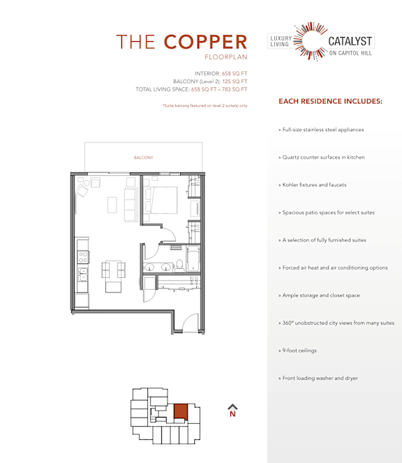 A floor plan for a living space on Capitol Hill.