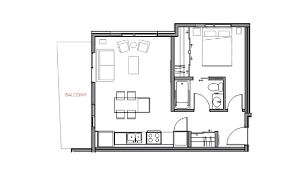 A floor plan of a balcony area is shown.