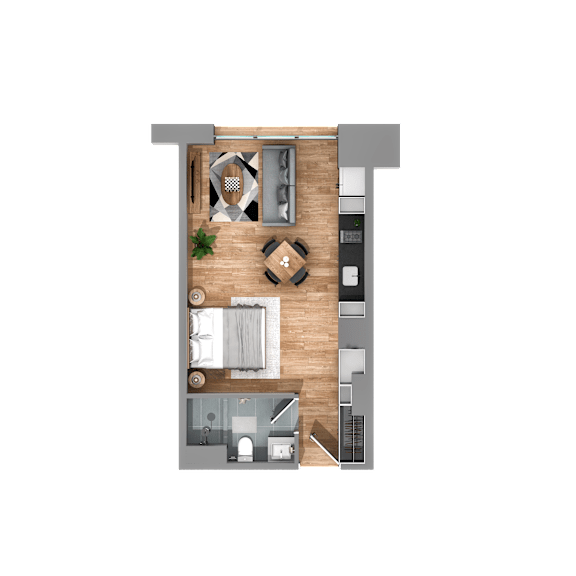 bedroom floor plan of a 2100 sq ft apartment