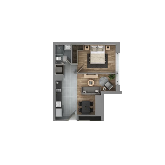 bedroom floor plan an in 1 bed 1 bath