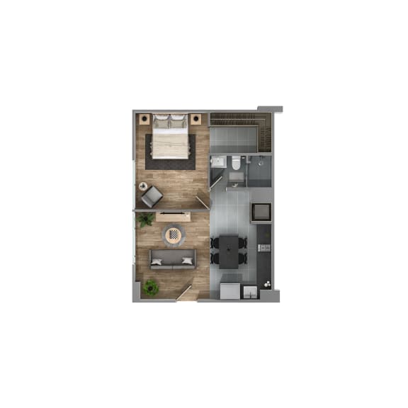 bedroom floor plan an in 1 bed 1 bath