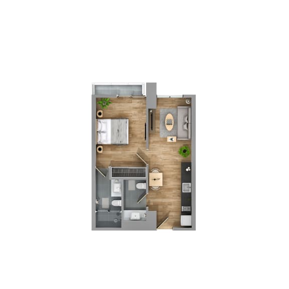 bedroom floor plan an in 1 bed 1 bath