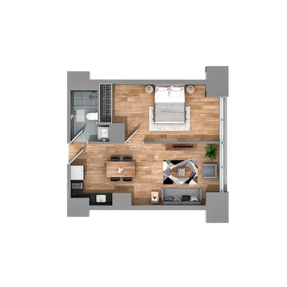 154  1 bedroom floor plan  the residences atmask