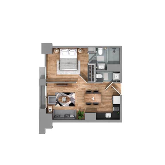 154  1 bedroom floor plan  apartments for rent in residences at the heights of