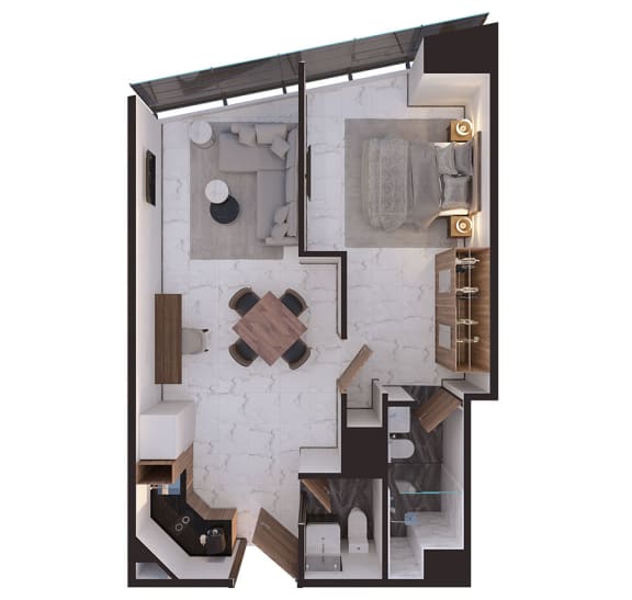 a floor plan of a small apartment