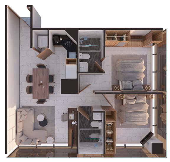 a floor plan of a small apartment