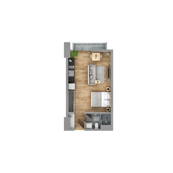 bedroom floor plan an in 1 bed 1 bath