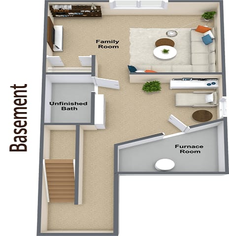 a floor plan of a house with a bedroom and a living room