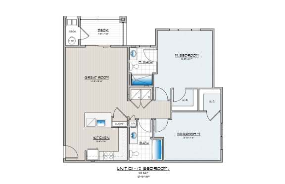 2 bedroom apartment C  at Rowen Place Apartments, Pennsylvania