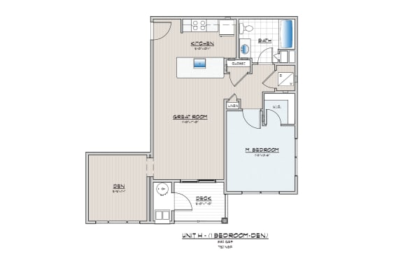 1 bedroom with den A at Rowen Place Apartments, Hanover, 17331