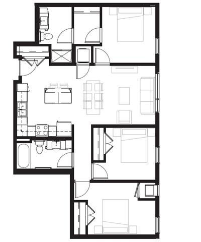 a black and white floor plan of a house
