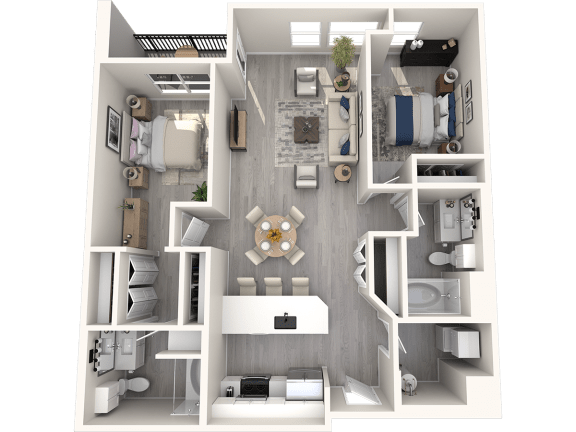 a1 floor plan  1 bedroom  1190 square feet  the graham