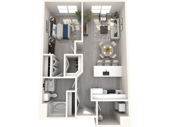 a1 floor plan  1 bedroom  129