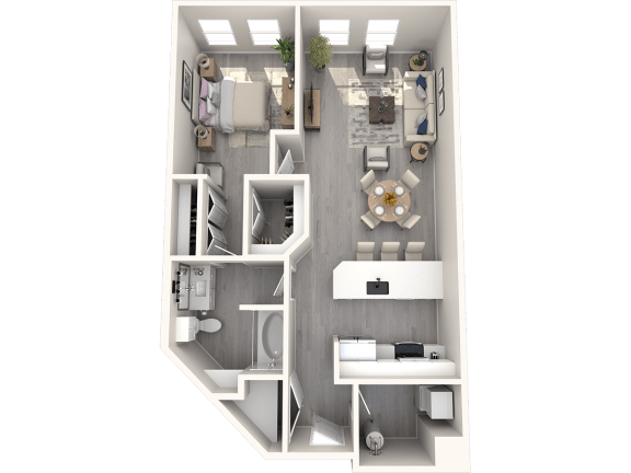 a floor plan of a 2100 sq ft apartment