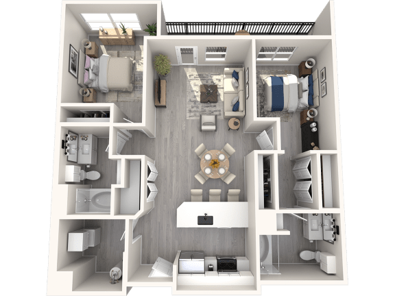 a floor plan of a 2100 sq ft apartment