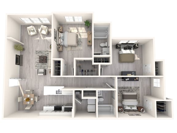 The Reserve at Wescott Apartments Hogan Sunroom Floor Plan