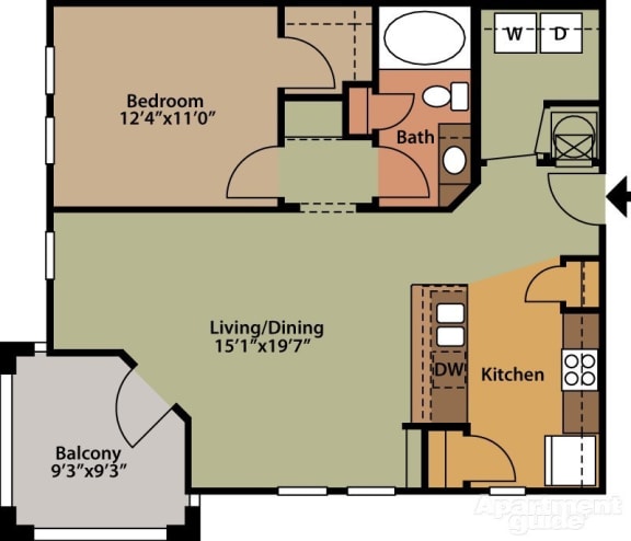 1000 West Apartments Radcliffe Floor Plan